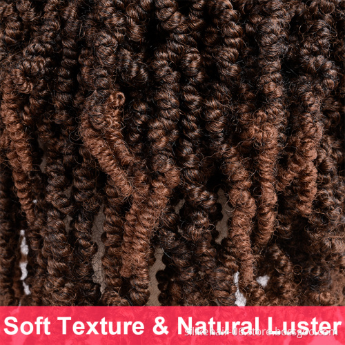 10inch Ombre Fluffy Passion Twist Hair Braiding hair  65g/pack Pre Twisted Bomb Spring Twist Curly Crochet Braids Hair Synthetic